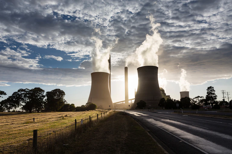 Two coal-fired power plan towers