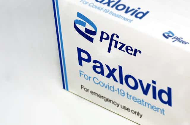 Box of Pfizer's Paxlovid COVID treatment