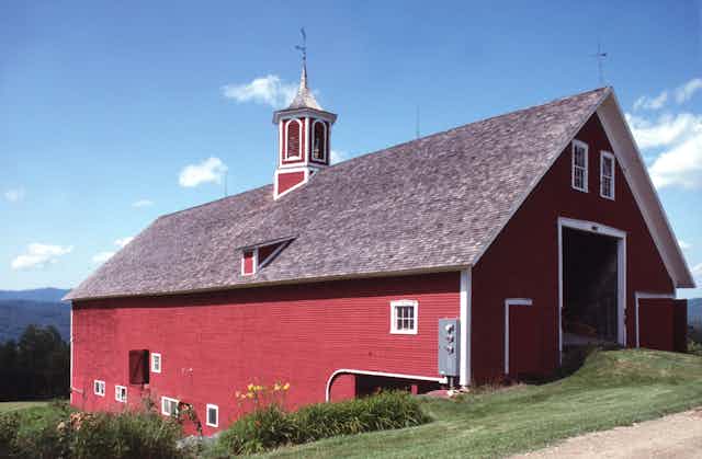 Red barn with cupola