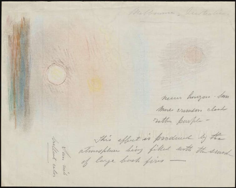 Study of bush fires by William Strutt (1850s)