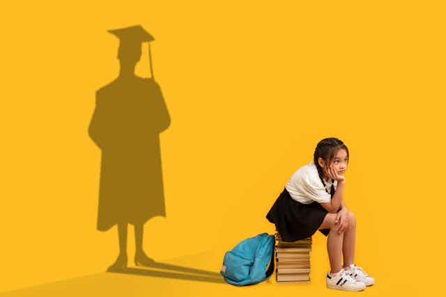 Schoolgirl dreams of graduating from university in the future