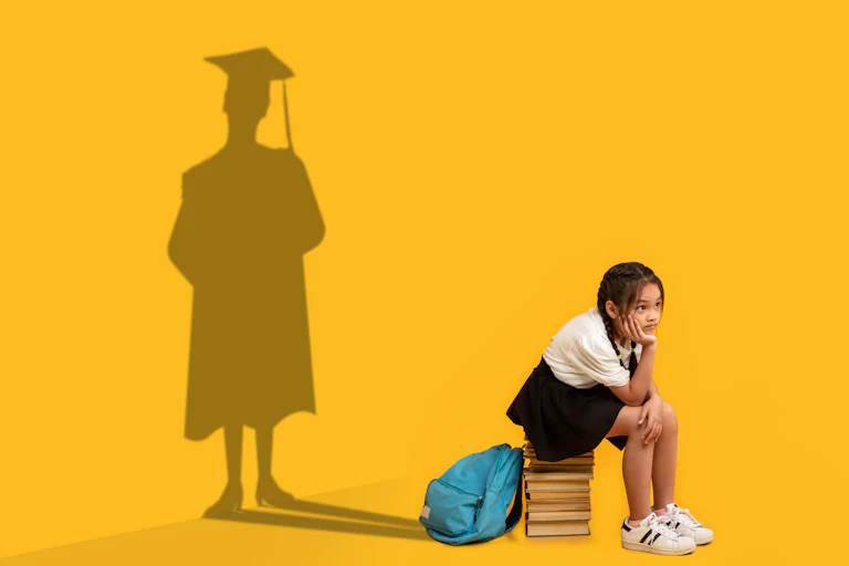 Schoolgirl dreams of graduating from university in the future