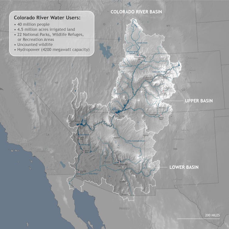Map of Colorado River basin