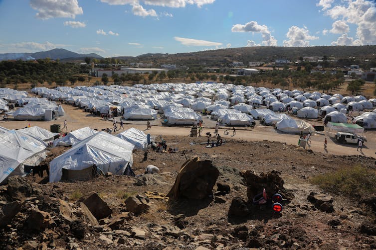 Le camp de Kara Tepe sur l’île grecque de Lesbos