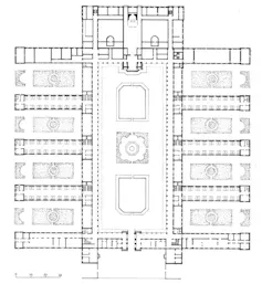 Modelo pabellonario del Hospital Lariboisière, Paris.