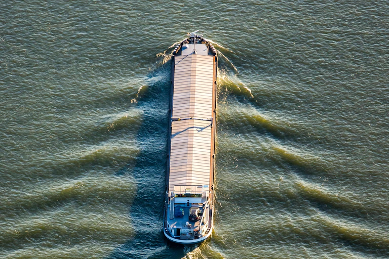 Container ship at sea