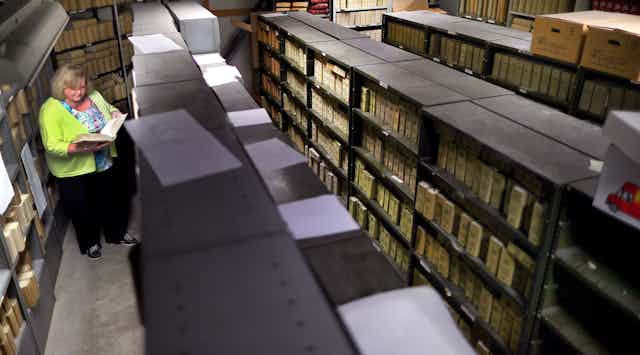 Birth certificates are stored in Boston City Hall basement.