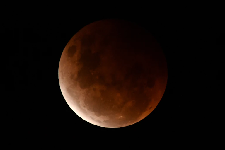 View of the lunar eclipse on May 26 2021