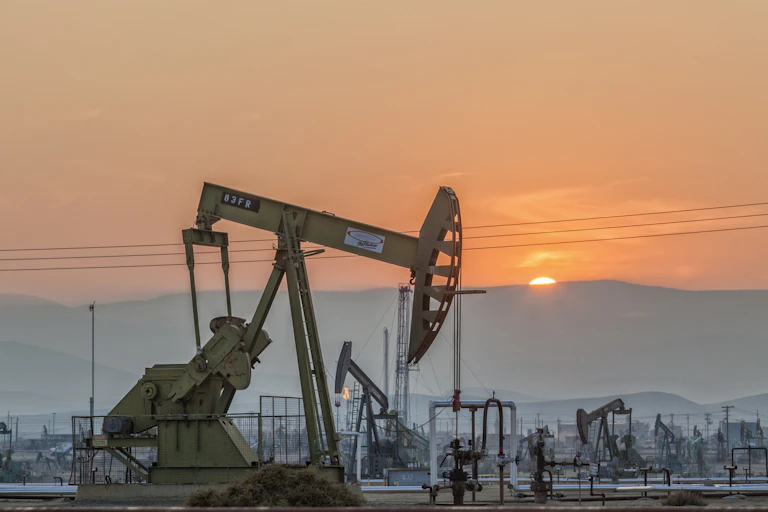 A field of oil wells