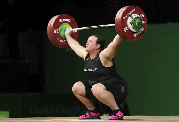 New Zealand's Laurel Hubbard, who is transgender, competed at the Tokyo Olympics in 2021.