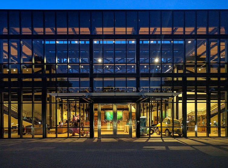 Designed for serendipity: the 'Steve Jobs Building', headquarters of Pixar Animation Studios.