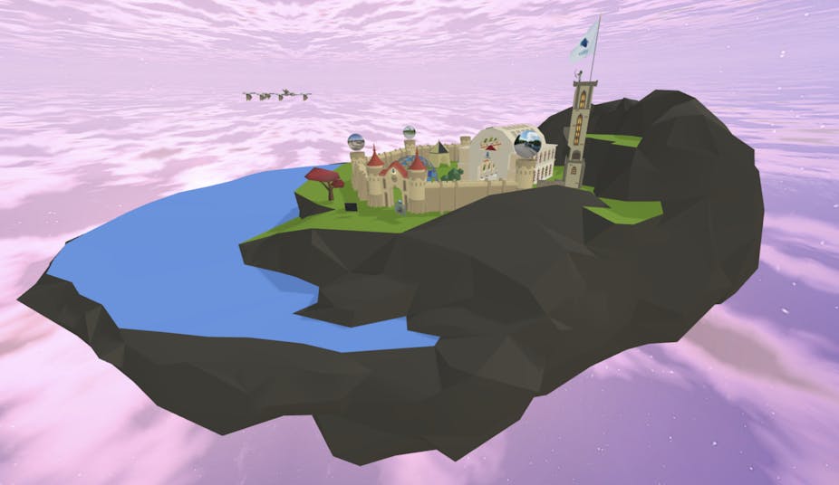 The virtual island of Nottopia.