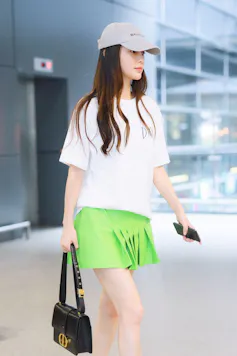 Angelababy out walking
