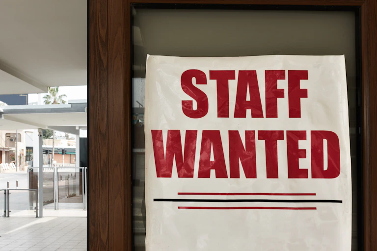 staff wanted sign