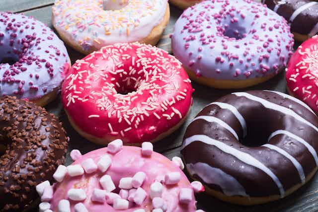 Colourful donuts.