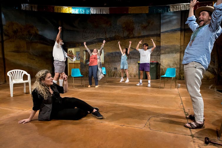 Production image, a play rehearsal
