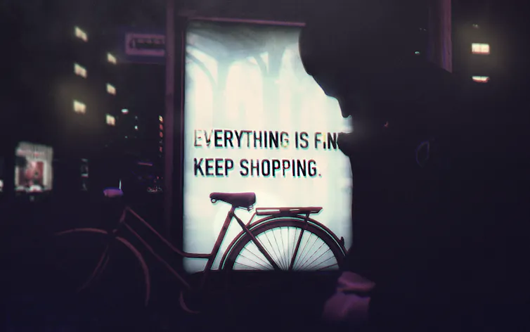 A sign that reads
