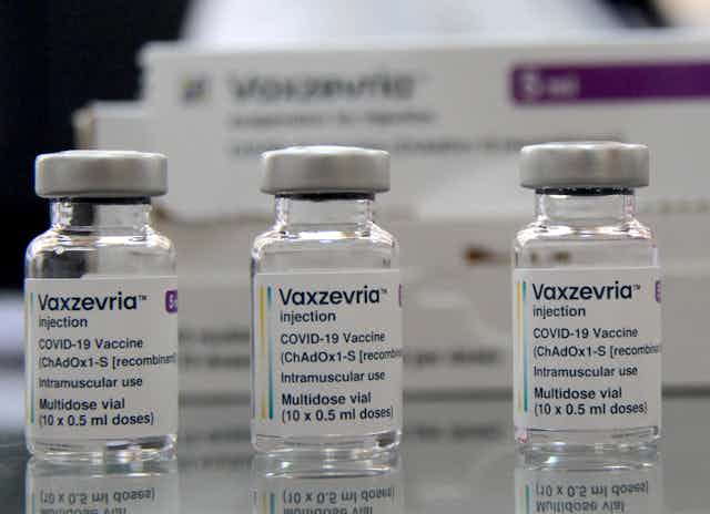 Vials of AstraZeneca's COVID-19 vaccine