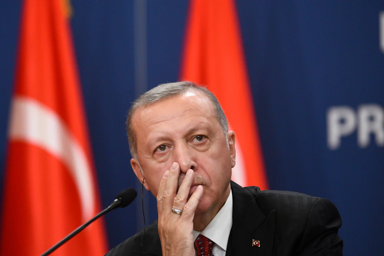 Erdogan looking thoughtful