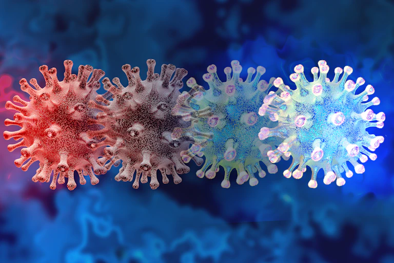 Illustration conceptuelle numérique en 3D d'un coronavirus