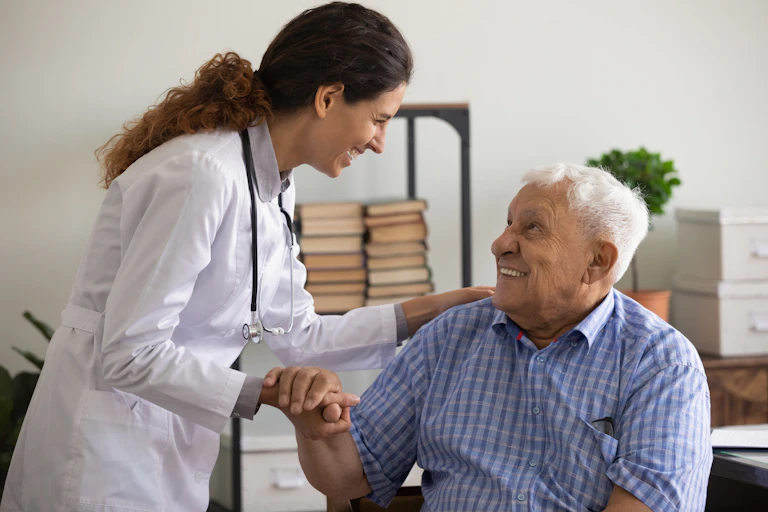 doctor caring for patient