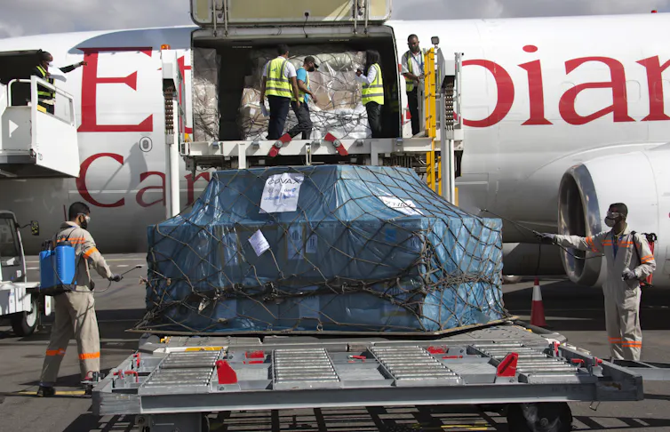 A shipment of COVAX vaccines arrives in May in Madagascar.