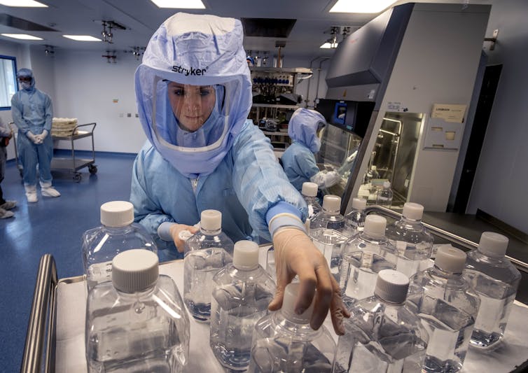 A BioNTech vaccine production facility in Germany.