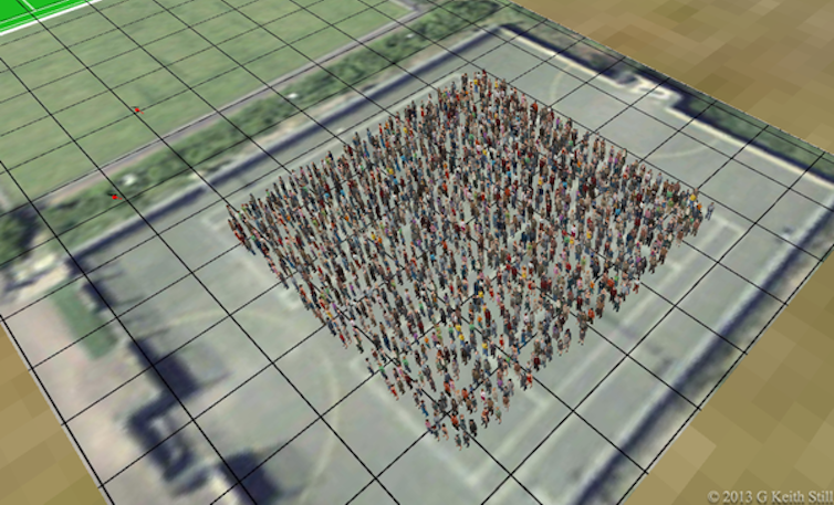 Crowd density simulation