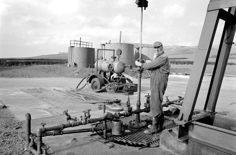Oil man in Dorset working on a rig