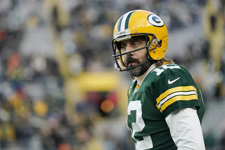 Aaron Rodgers in football uniform