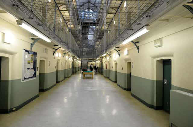 Interior hallway at HMP Wormwood Scrubs