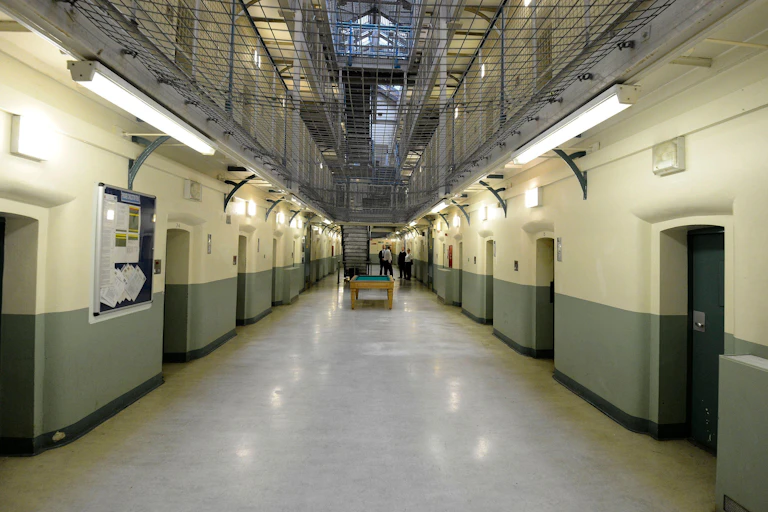 Interior hallway at HMP Wormwood Scrubs