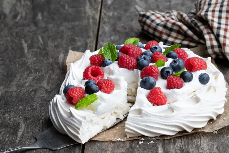 Pavlova on a table