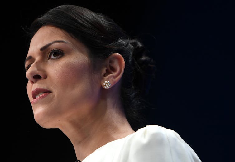 A close-up photo of home secretary Priti Patel.