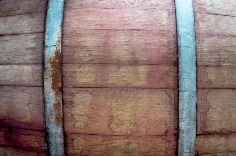 A wine barrel.