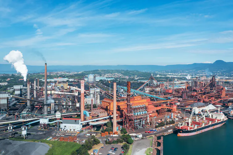 industrial port scene