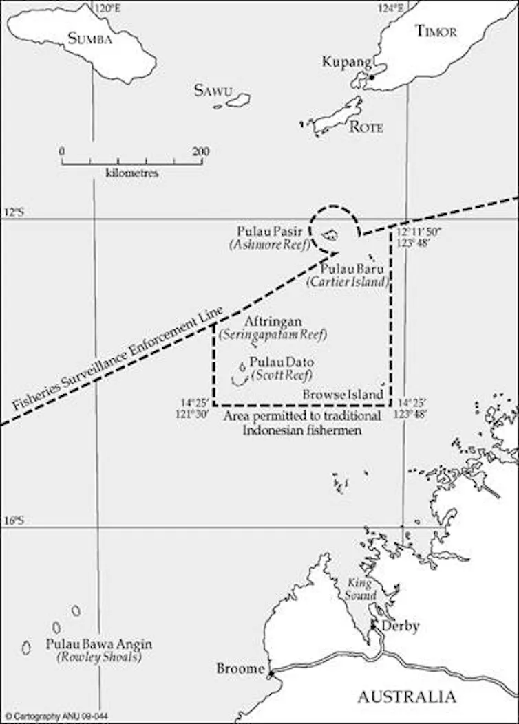 Map of maritime boundaries