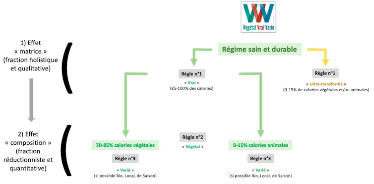 Schéma du concept des 3V