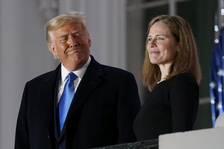 Donald Trump and Amy Coney Barrett