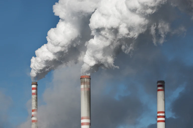 Coal power plant towers