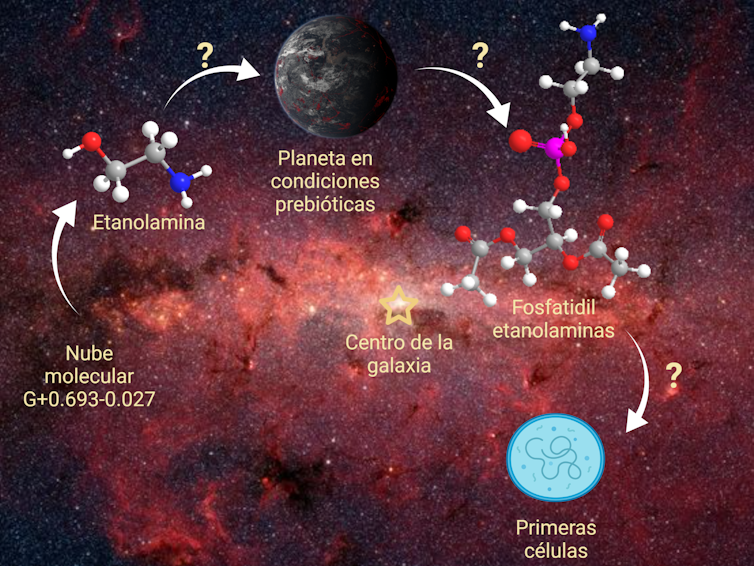 Tiene relación con el origen de la vida el hallazgo de etanolamina  extraterreste?