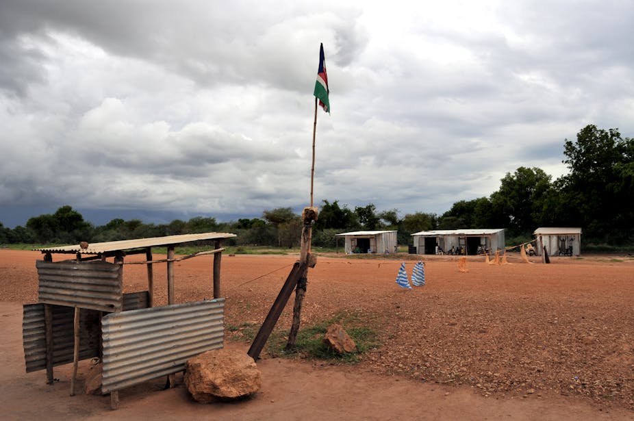 A checkpoint in rural South Sudan