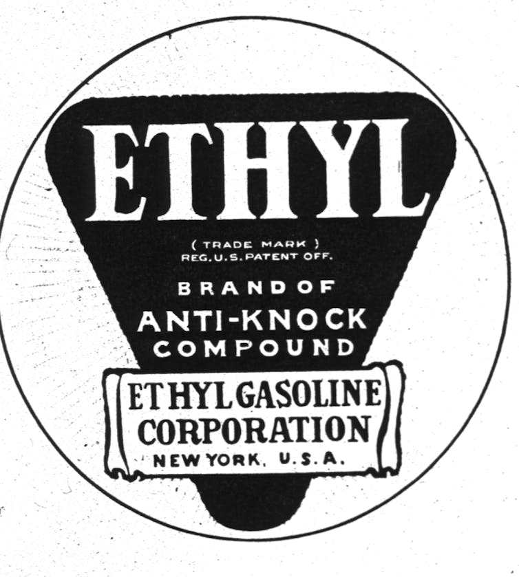 An old advertisement for Ethyl brand gas.