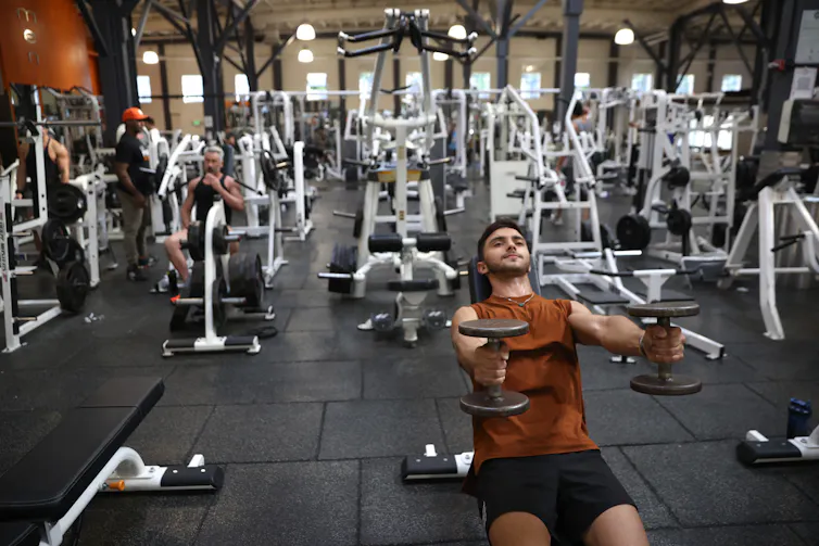 Une salle de sport à San Francisco aux États-Unis, Californie, octobre 2021