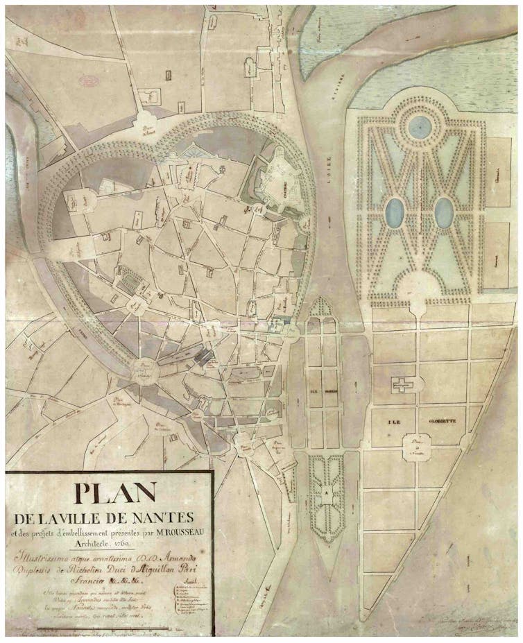 Drawing of the city centre as a heart