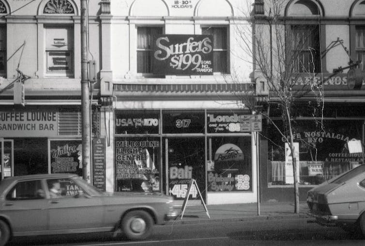 Flight Centre's first Melbourne shopfront.