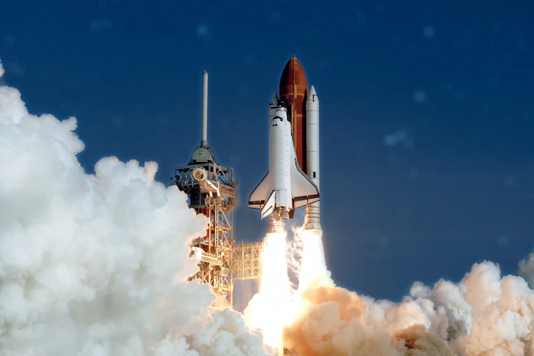 Rocket takes off