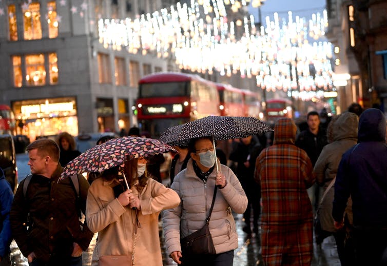 People in a central London street.