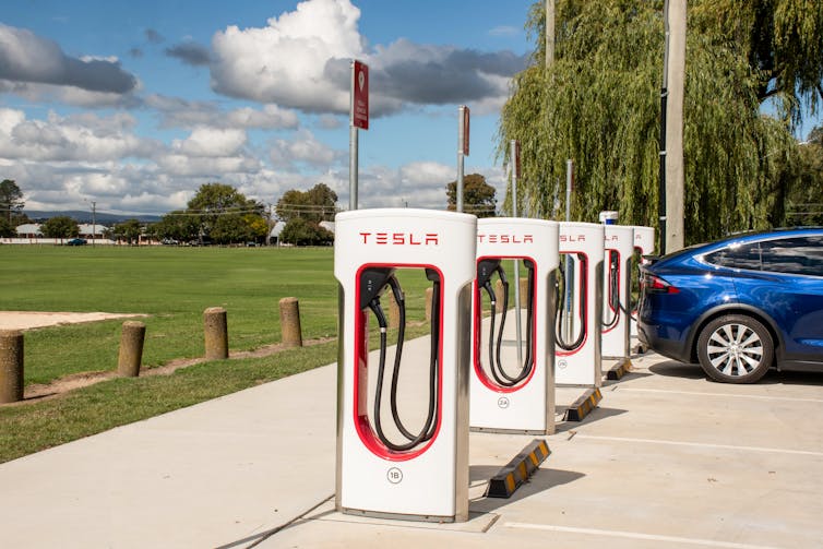 Tesla charging station