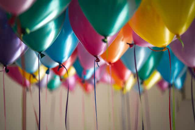 Colourful balloons.